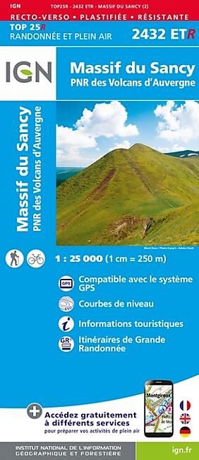 IGN - TOP25R 2432ETR M DU SANCY 1 25 000