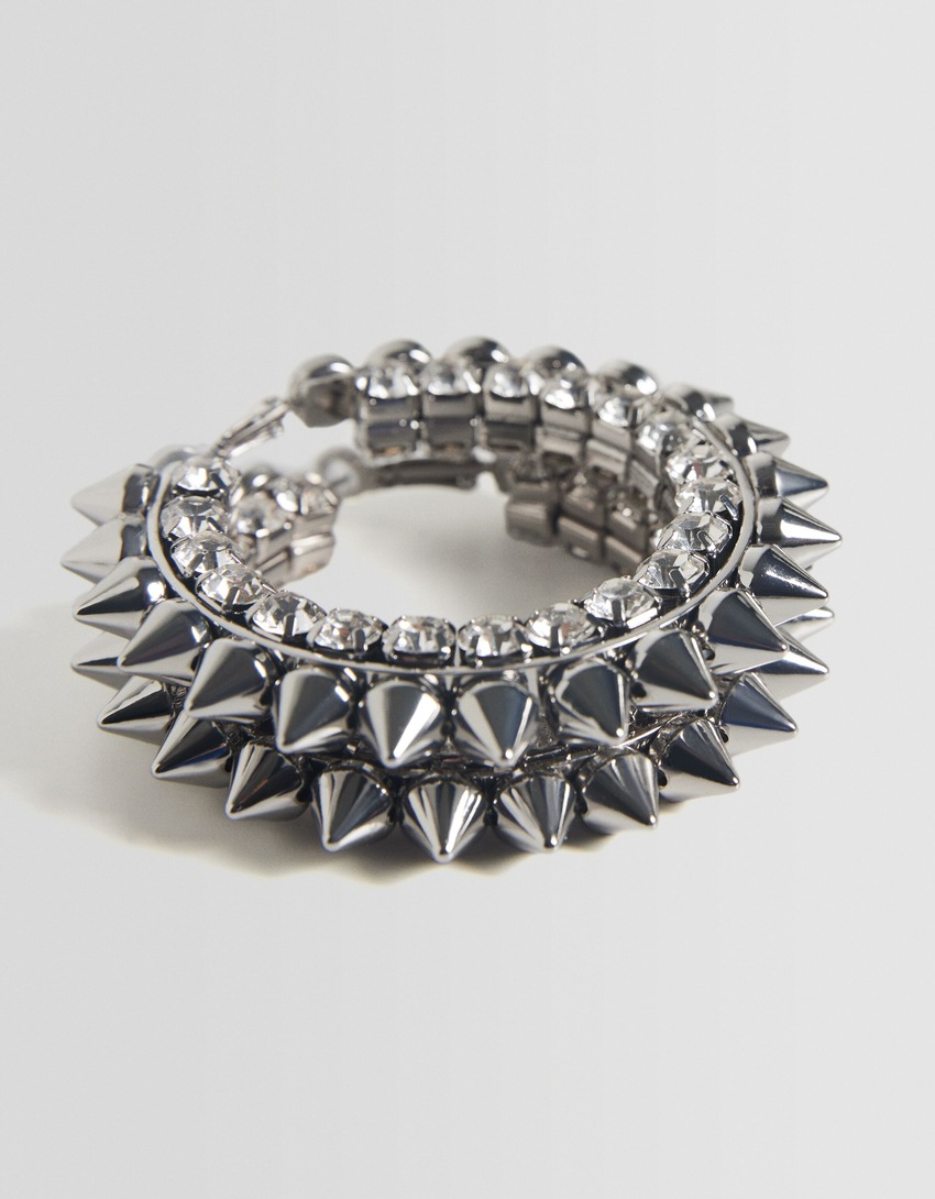 Brincos de argola Generation Bershka com spikes