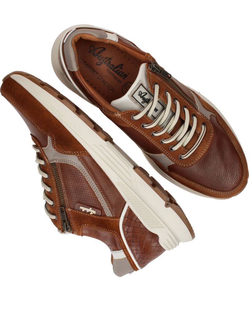 Australian Comfort Connery Sneakers Cognac Heren