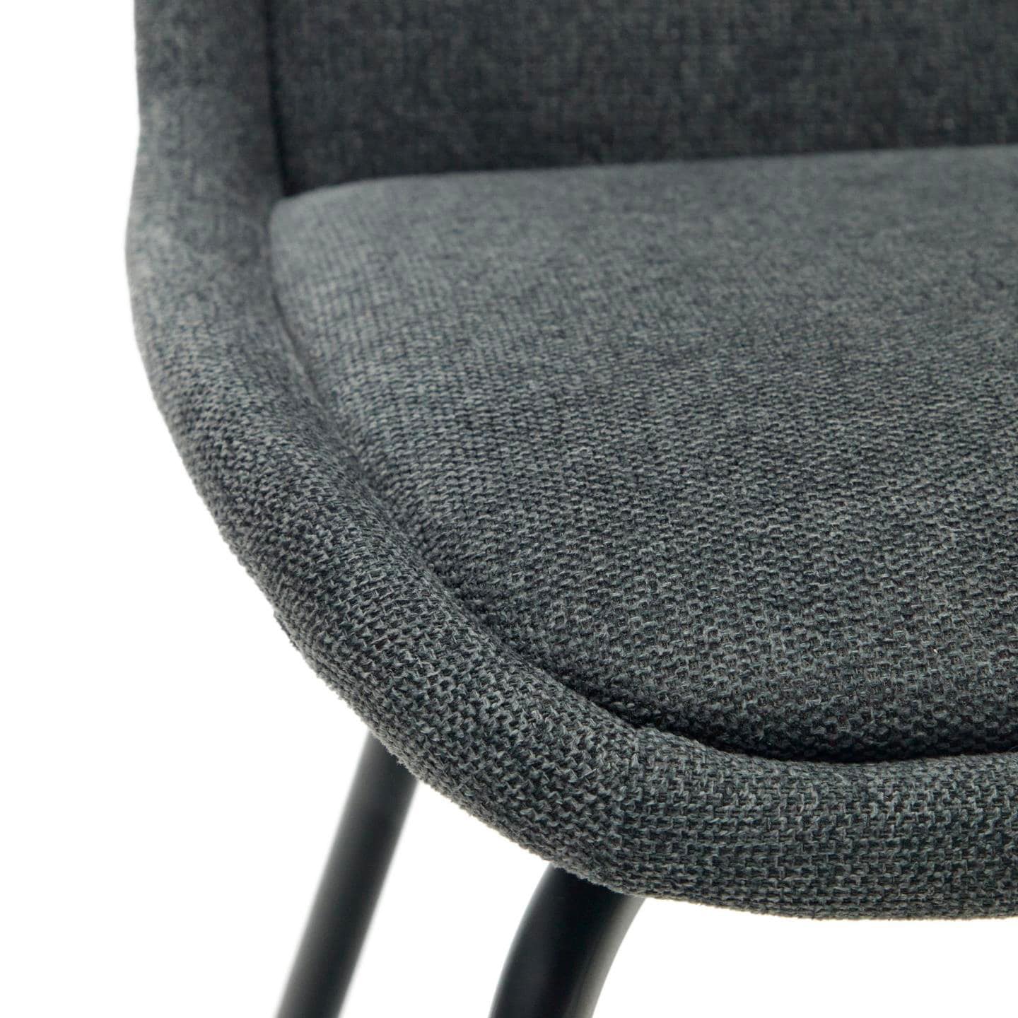 Kave Home Stuhl AIMIN dunkelgrau/schwarz