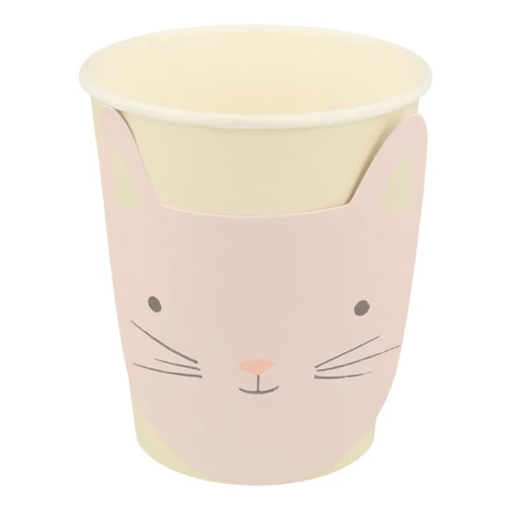 Meri Meri Gobelets Chat pastel - Set de 8