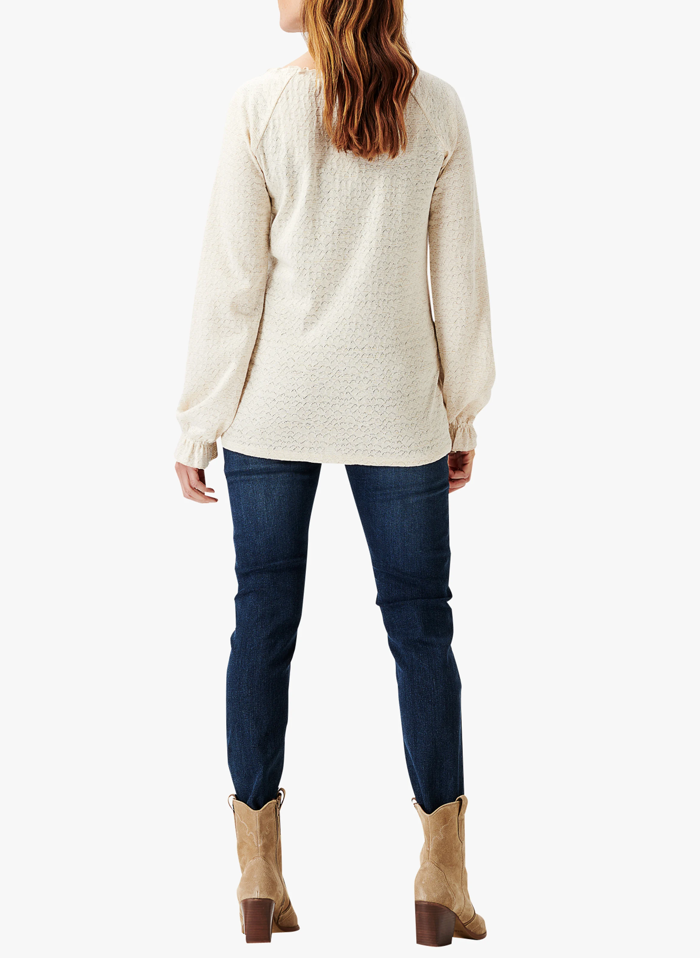 PERU - Blouse de grossesse à motifs | Beige