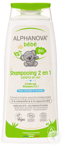 Alphanova Bébé Shampoing 2en1 Bio Flacon 200ml