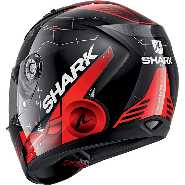 Shark - Casque Ridill Mecca Noir / Rouge / Gris