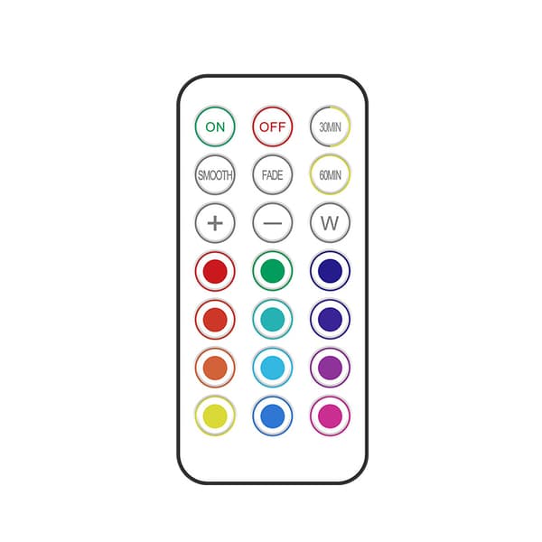 INF Oppladbare LED-spotlights 13 RGB-farger 3-pakning Hvit
