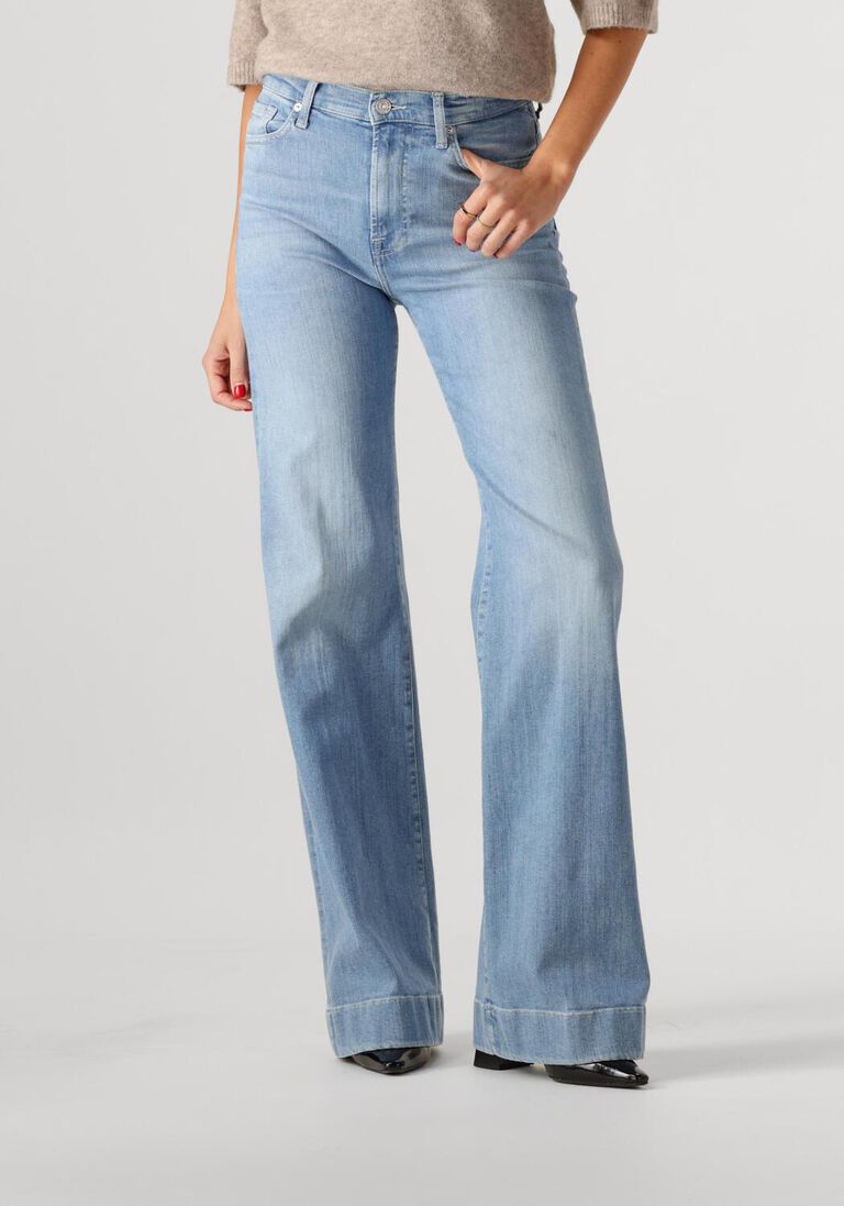 lichtblauwe 7 for all mankind wide jeans modern dojo bloom