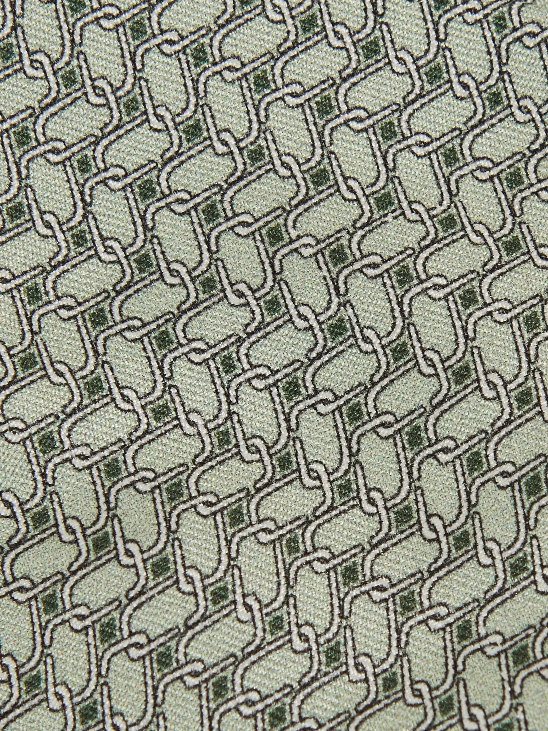 Salie - Reiss Bernardo Silk Geometric-Chain Print Tie