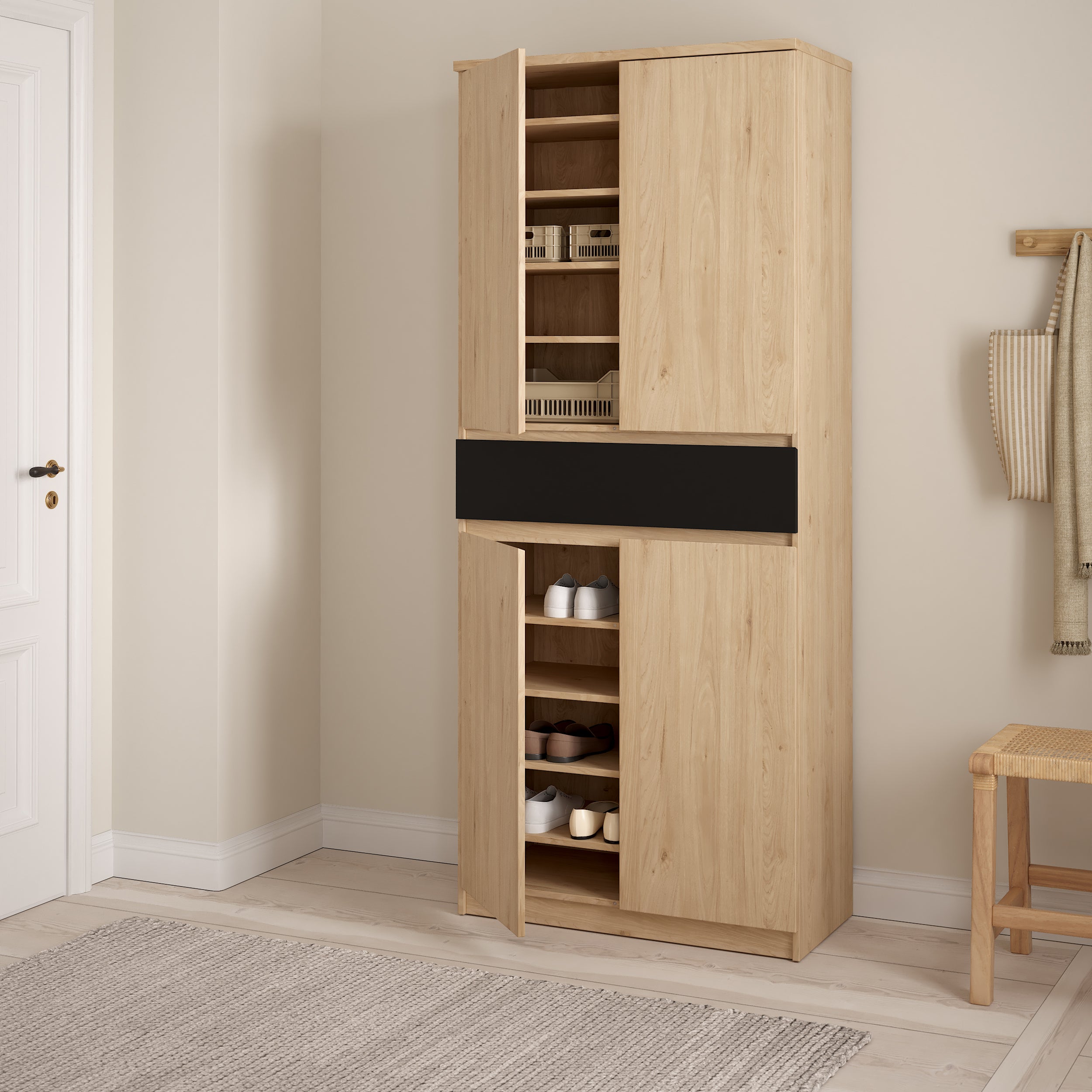 by fonQ basic Flip Wandkast - Zwart