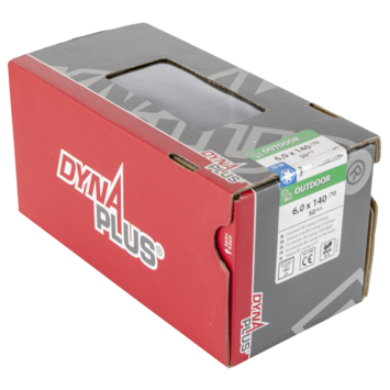 Dynaplus Schroef universeel platkop AR-coating TX-30 6.0x140 50 stuks