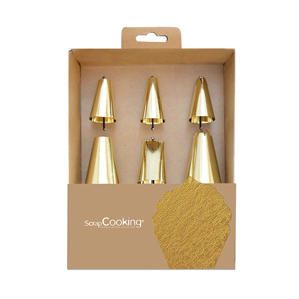 Coffret 6 douilles dorées Scrapcooking