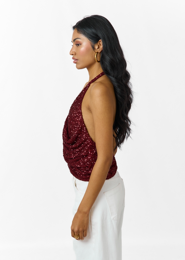 Teddy top burgundy