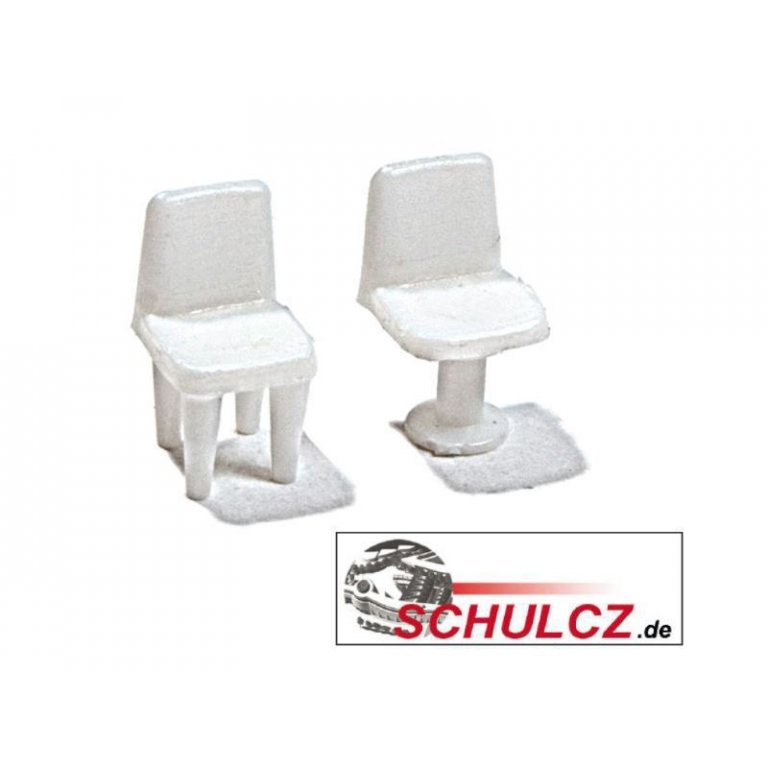 Stühle weiß, 1:100