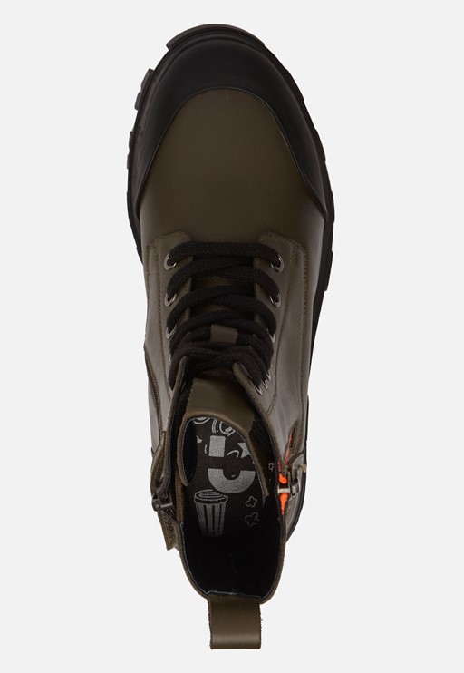 Muyters Veterboots donkergroen Leer