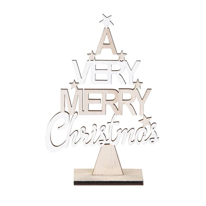 Baum Merry Christmas - ca. 14,5 x 4,5 x 22 cm