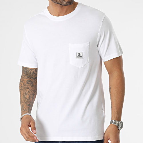 Tee Shirt Poche Basic Blanc