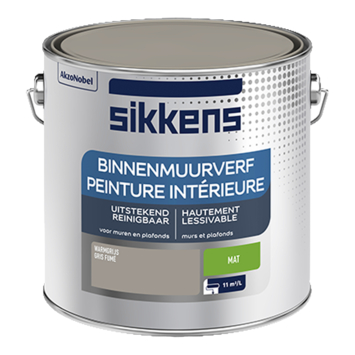 Sikkens muurverf binnen mat warmgrijs 2,5 liter