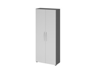 Aktenschrank 80 x 188 cm Graphit/ Grau