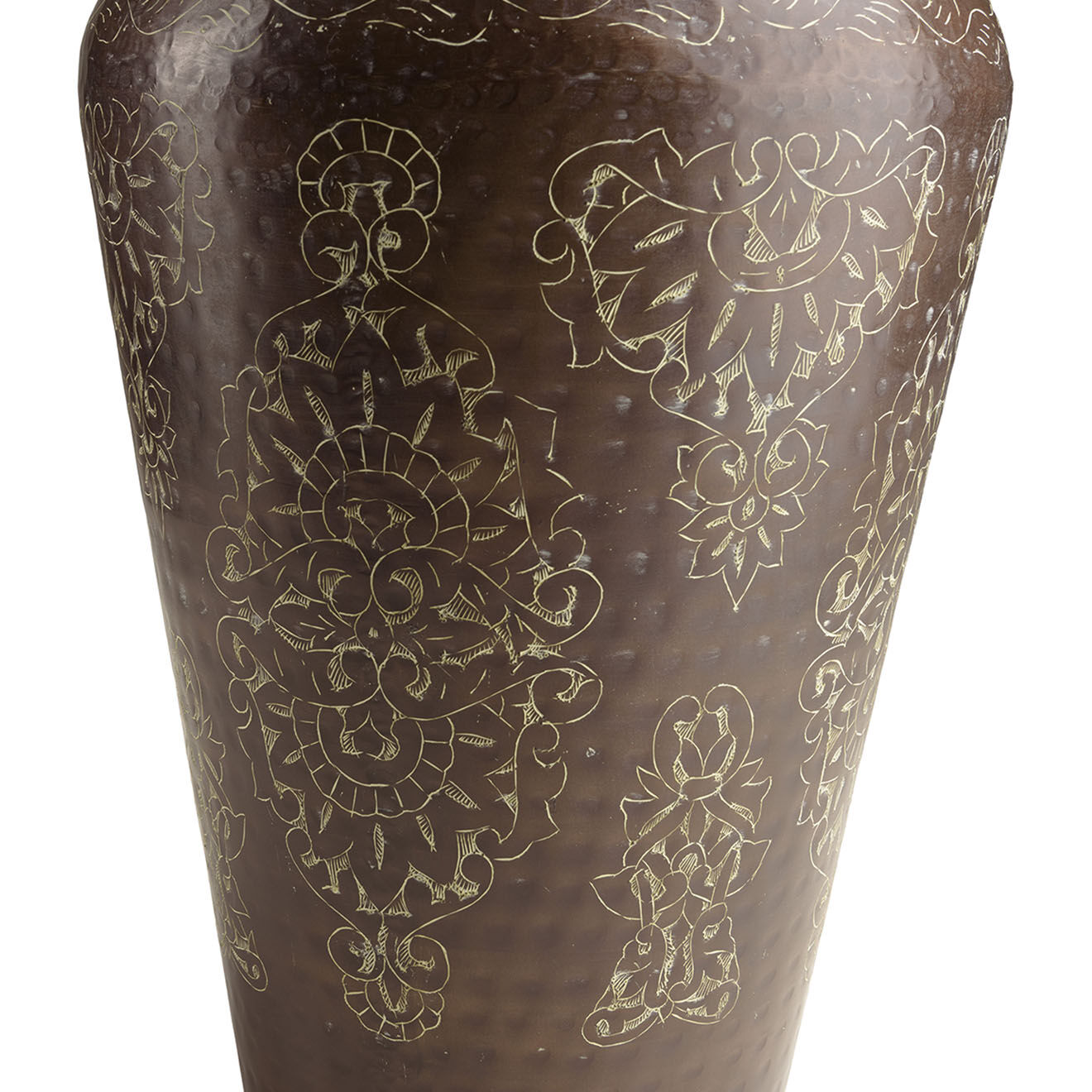 Macabane Vase patine antique Honoré cuivre foncé - D.37xH.70 cm