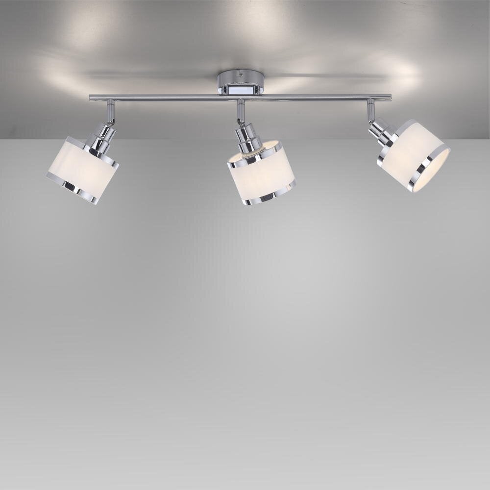 Accor plafondlamp in chroom, E14, 3-lichts
