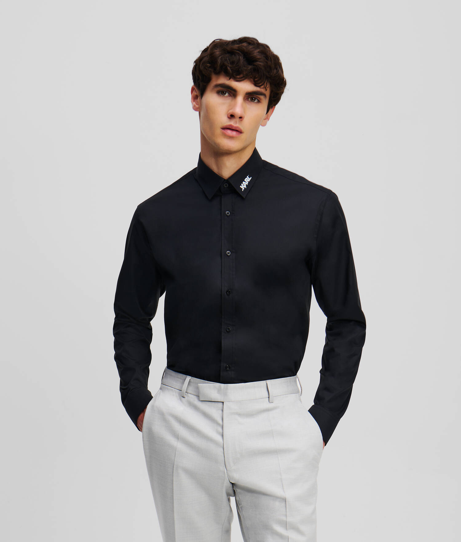 CHEMISE À BOUTONS - Noir