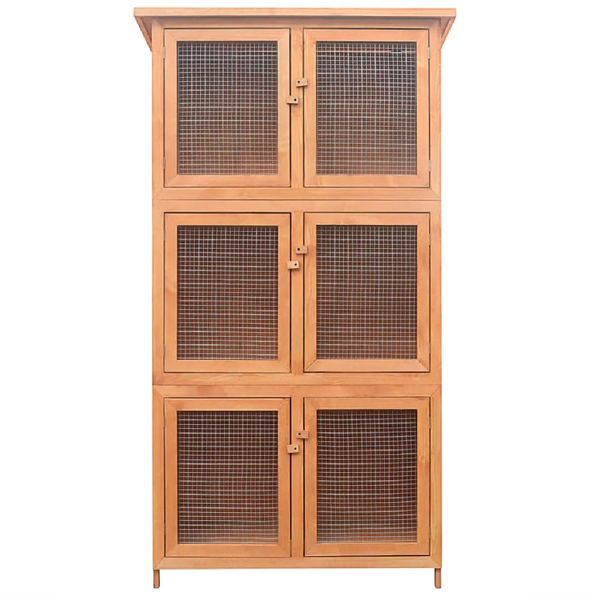 vidaXL Cage pour animaux 6 compartiments Bois