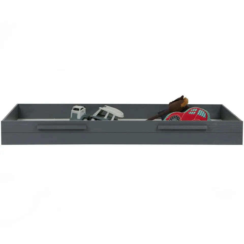 WOOOD Dennis Bed Incl.Bedlade/Lattenrol - Grenen - Staalgrijs -219x95