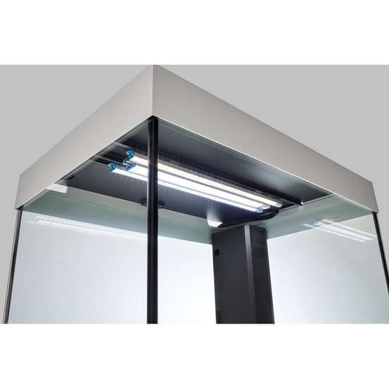Aquarium avec meuble Vivaline en bois blanc - 126 litres