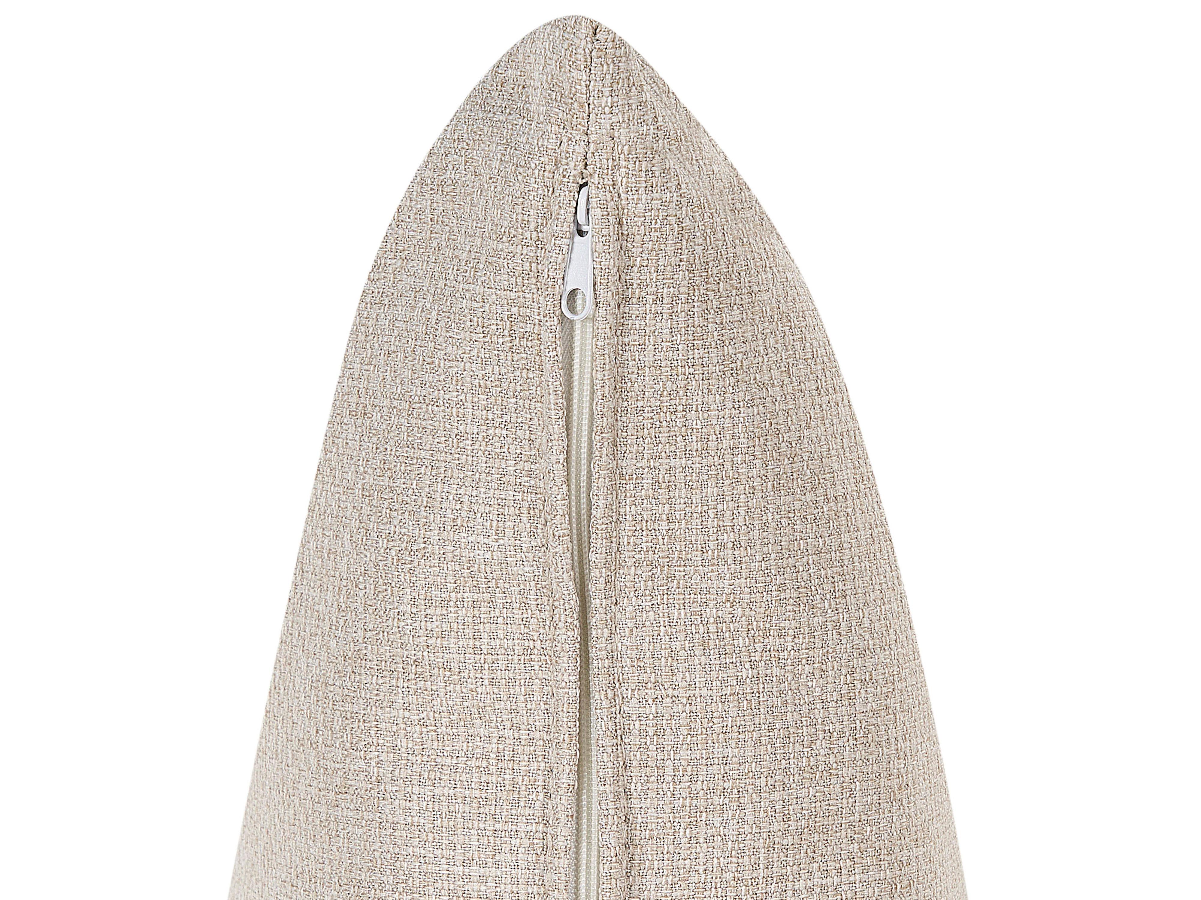Linkszijdige chaise longue MERI Kunstlinnen Beige met opbergruimte