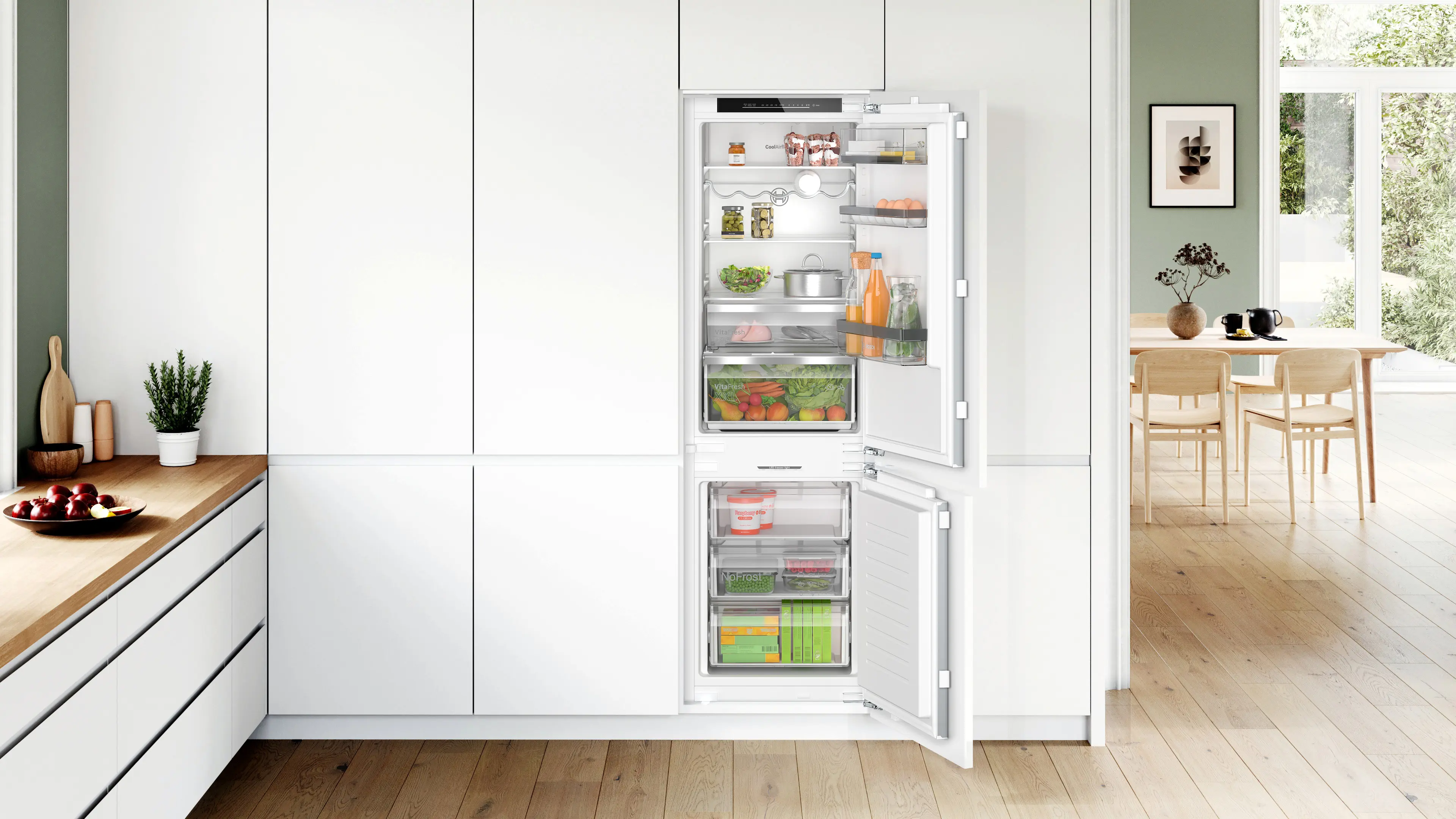 Serie 6 Inbouw koel-vriescombinatie 177.2 x 55.8 cm Vlakscharnier met SoftClose