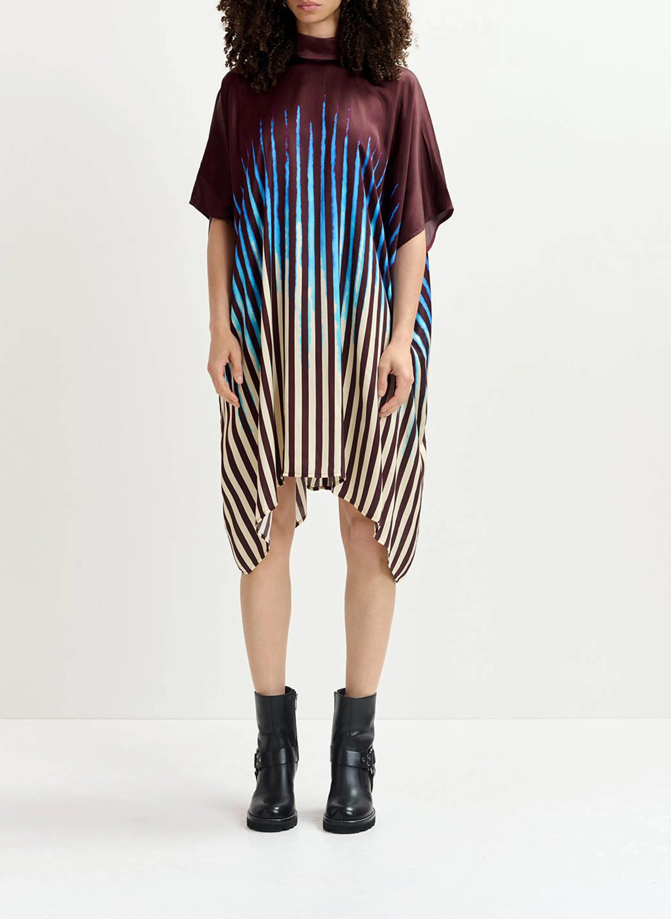 GORILLA - Robe midi col montant imprimée | Multicolore