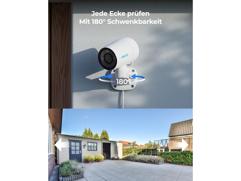 Reolink Netzwerkkamera P330P Outdoor 4K PoE Outdoor 8 MP 4K PoE-Kamera, mit allen PoE-Überwachungskamerasystemen von Reolink kompatibel