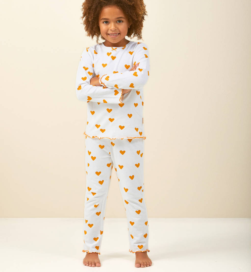 Little Label pyjama blauw met hartjes print