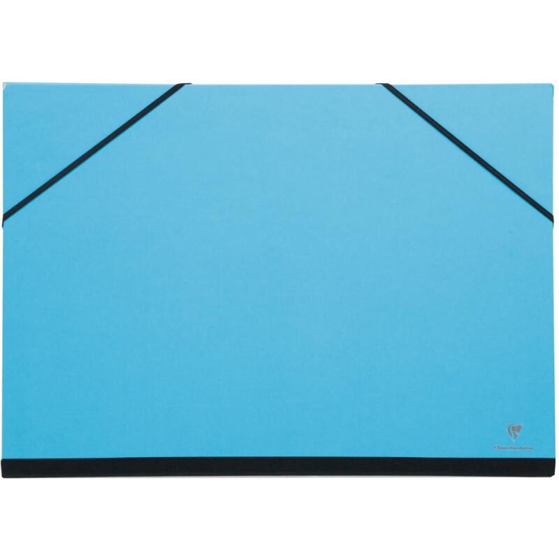 Carton à dessin Couleur à élastiques 52x72cm - Turquoise