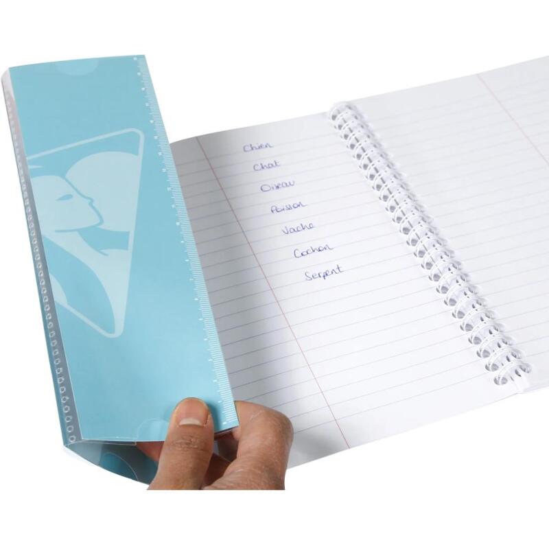 Carnet de vocabulaire reliure intégrale Koverbook 11x17cm 100 pages ligné + marge centrale couverture polypropylène transparent - Incolore