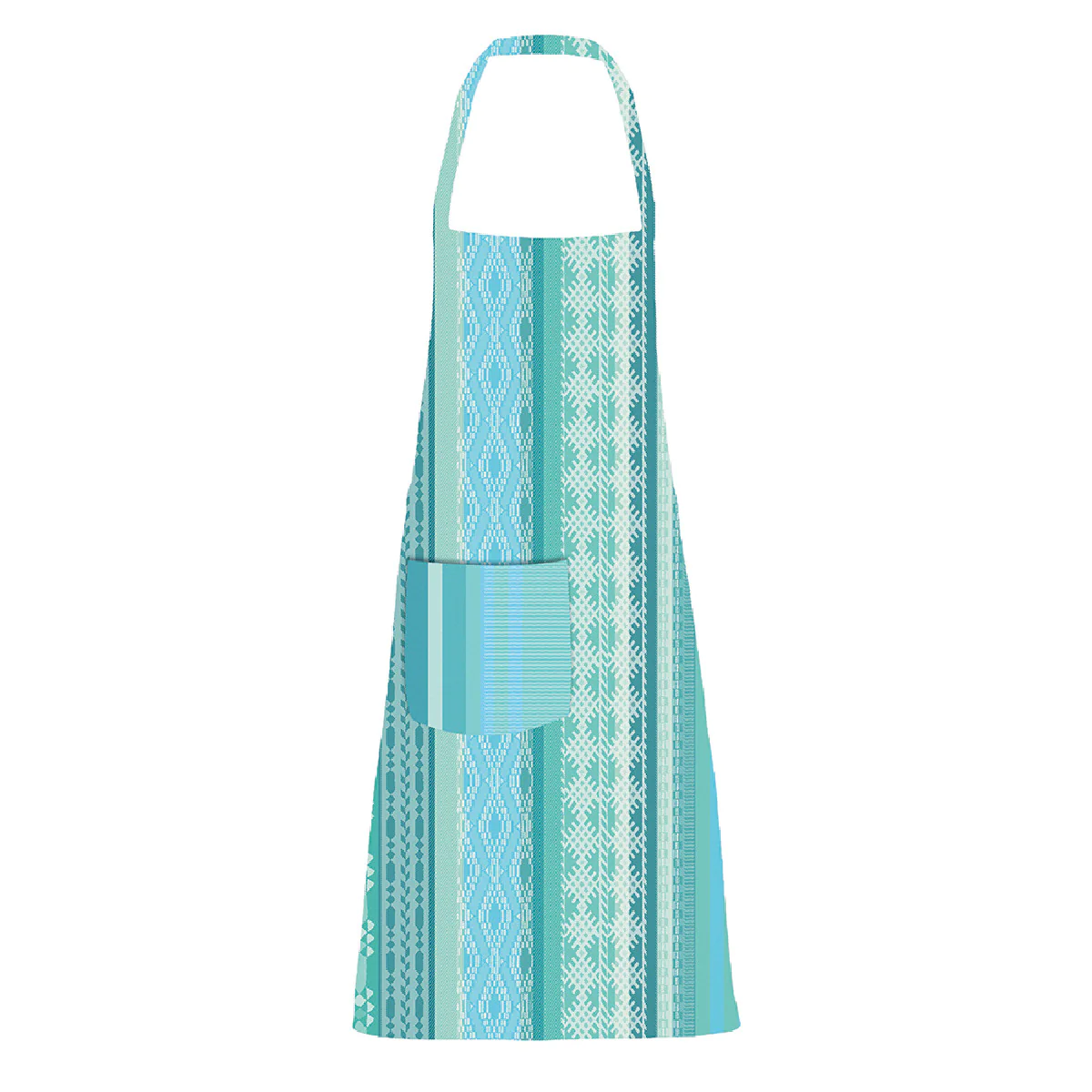 Tablier enduit imperméable pur coton bleu 73X86 Garnier Thiebaut