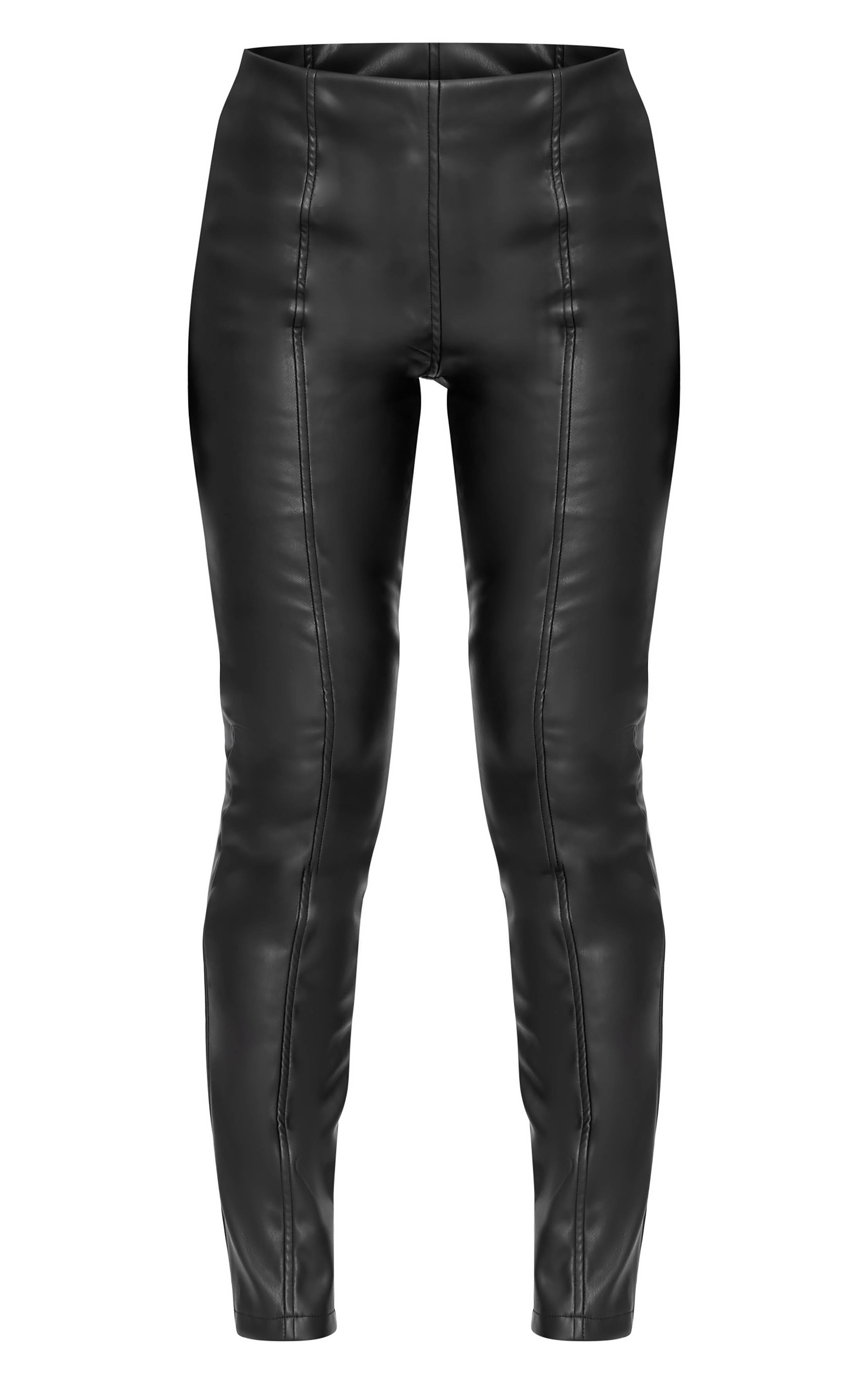 Noir Legging Extensible En Synthétique