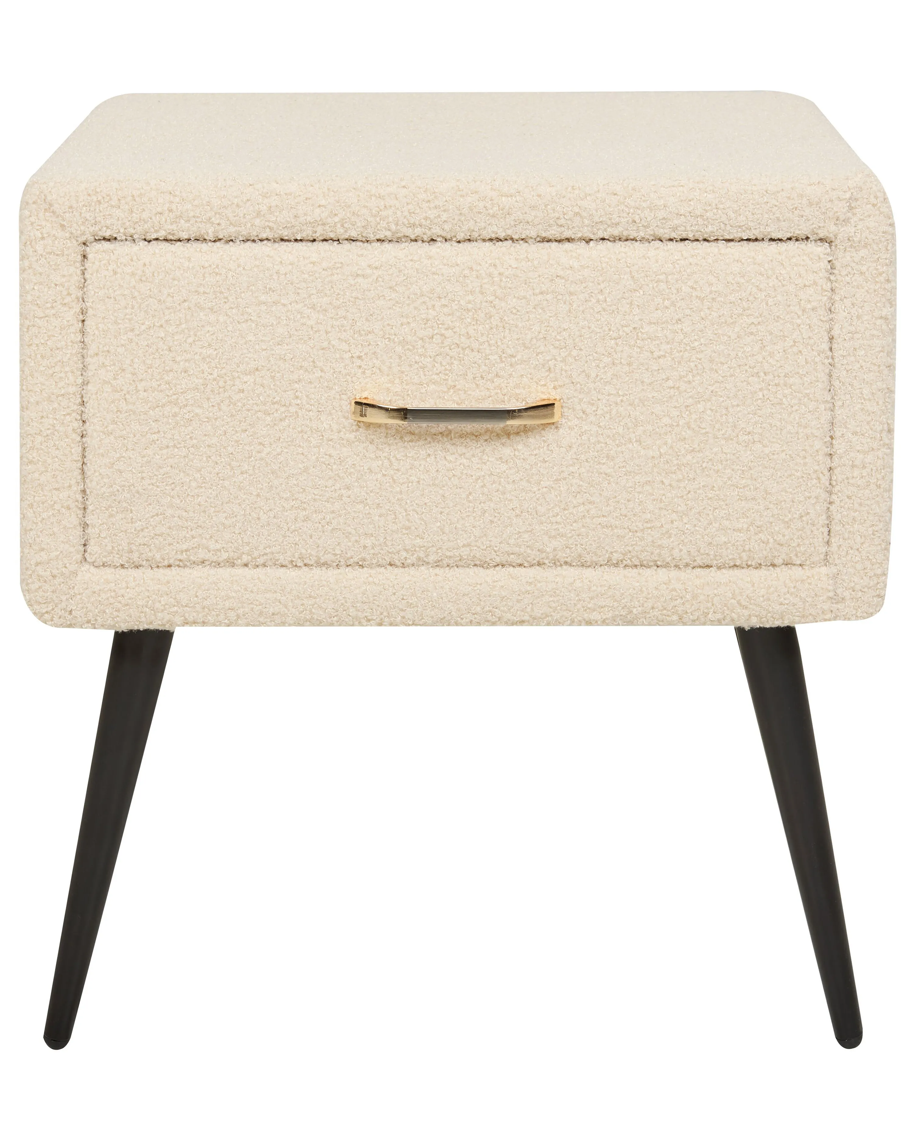 Nachtkastje met 1 lade FLAYAT Bouclé Beige