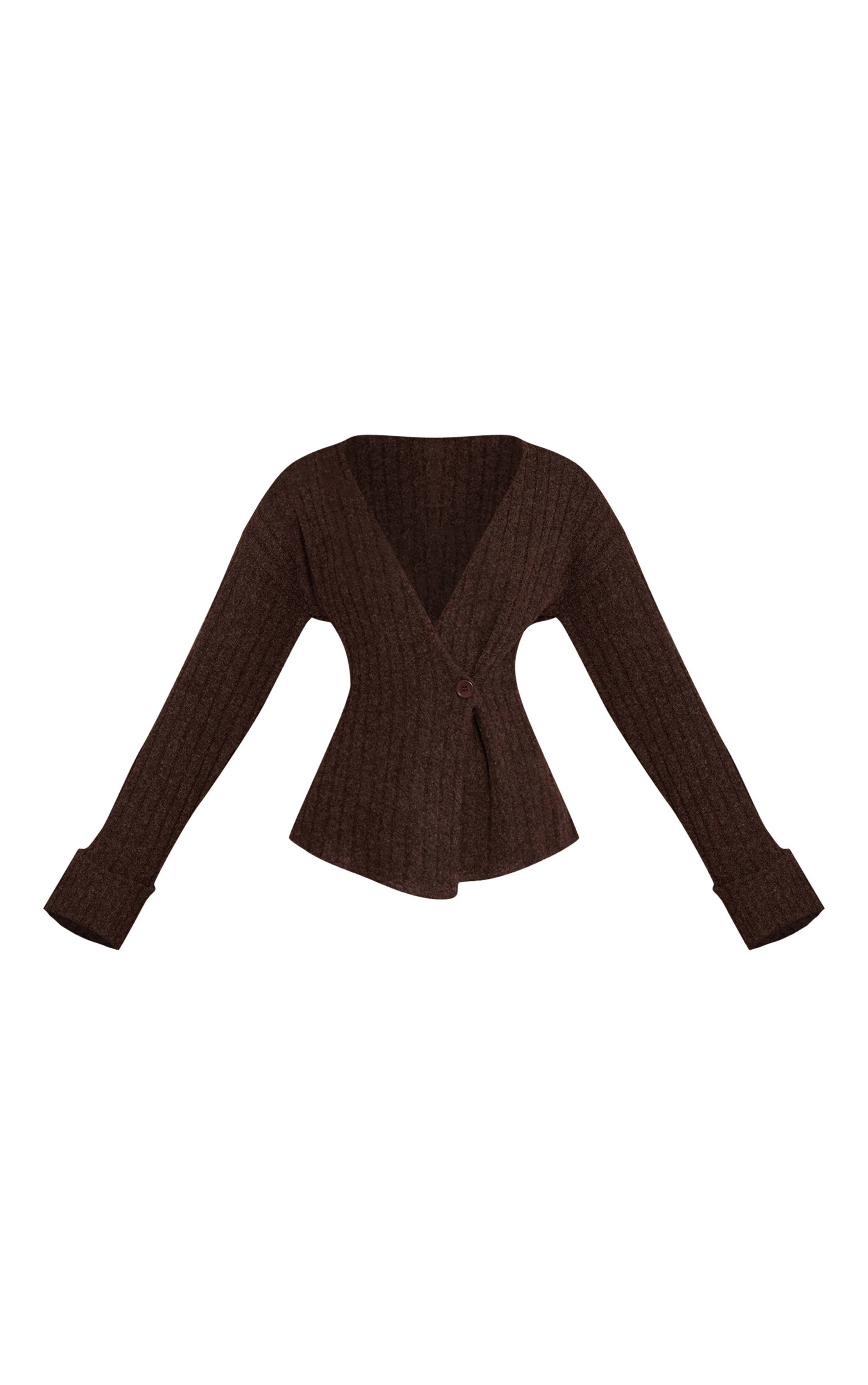 Chocolat Cardigan En Maille Tall Avec Revers Aux Poignets