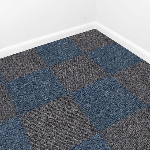 40 x Tæppefliser 10m2 / Stormblå og Sort Charcoal
