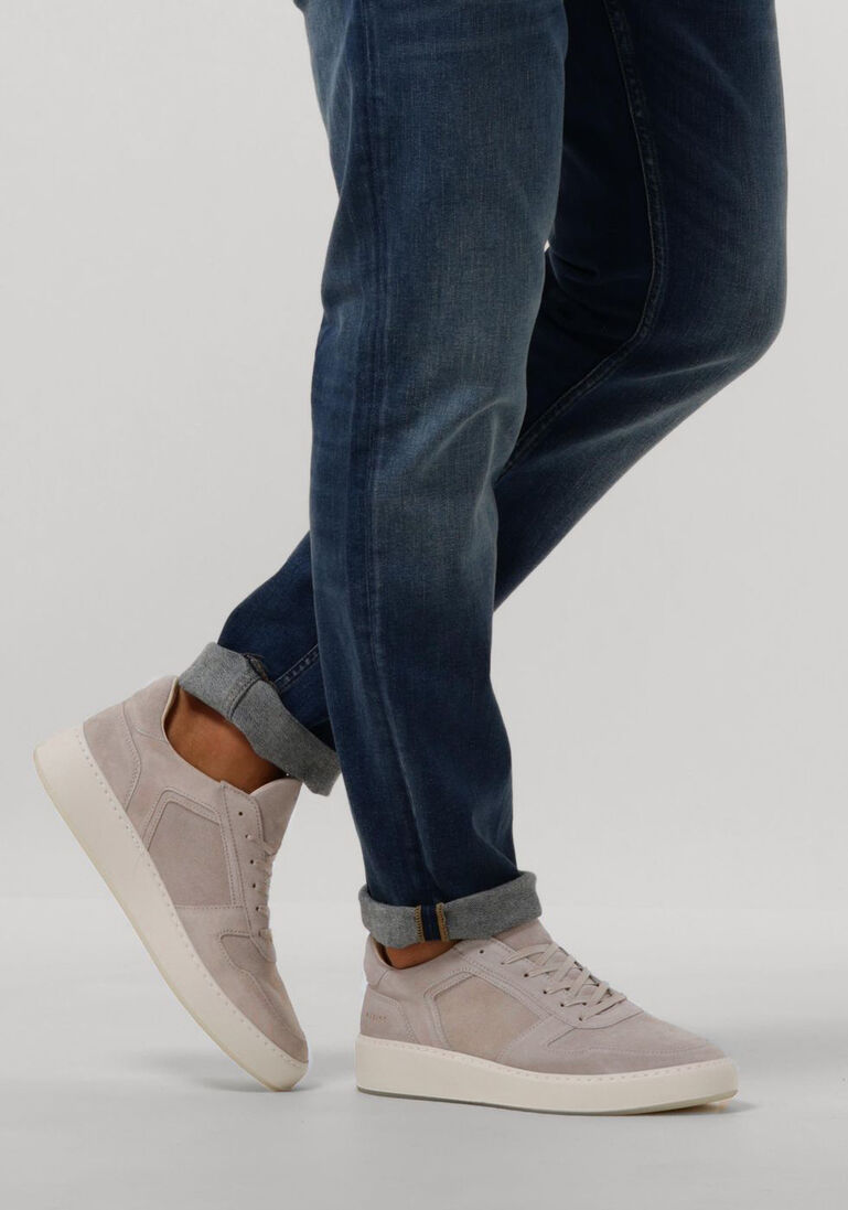 beige nubikk lage sneakers jiro luca