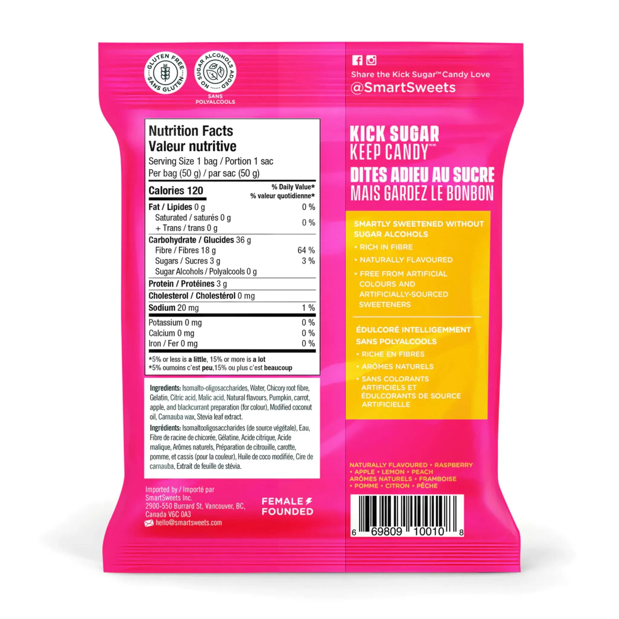 SmartSweets Bonbons Ourson Gommeux Fruité