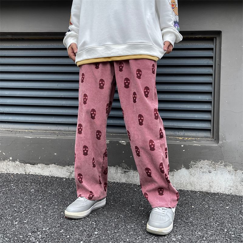 Zentrus - All-Over Print Straight Leg Corduroy Broek