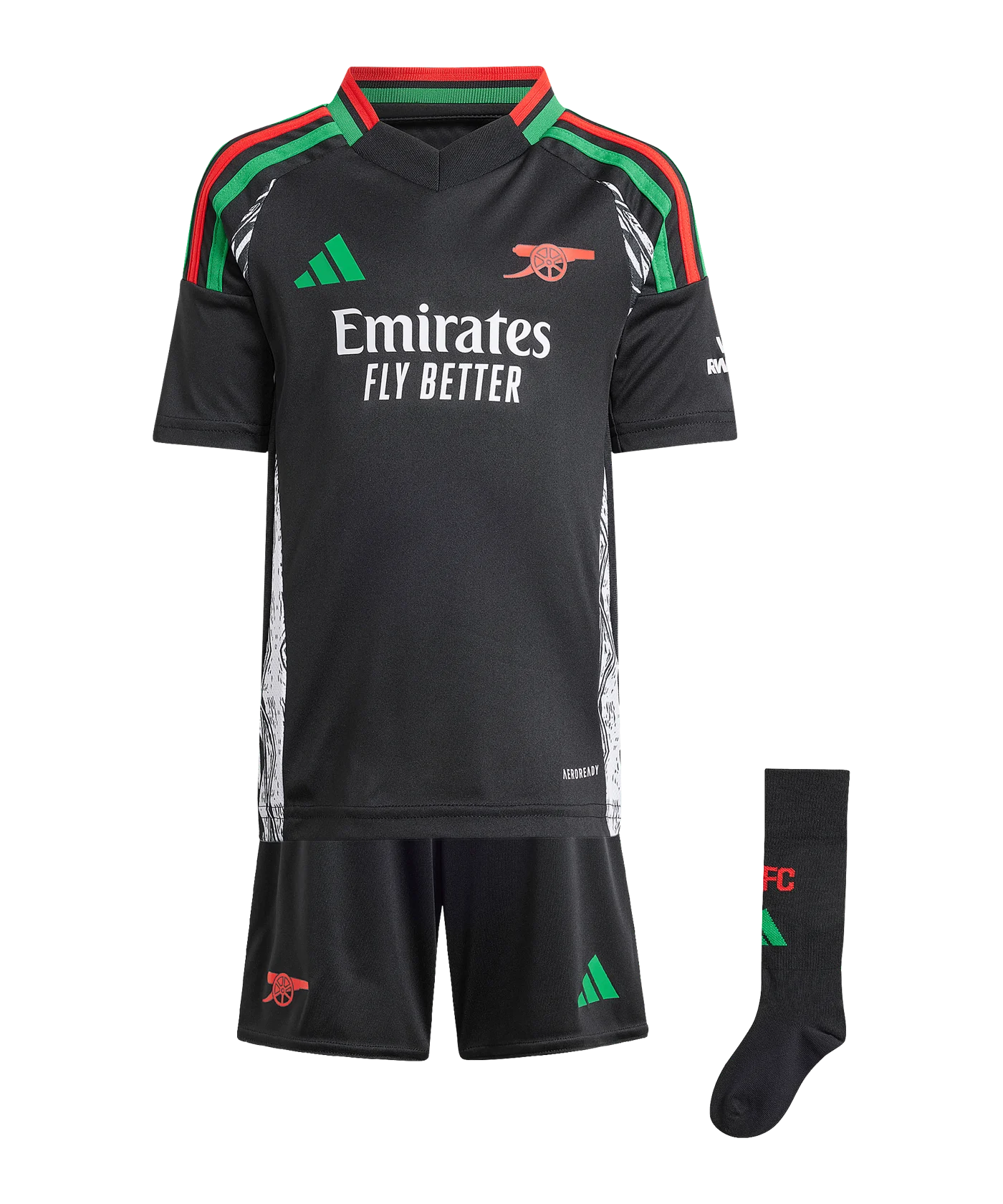 adidas FC Arsenal London Minikit 2024/2025 Away Kids Schwarz