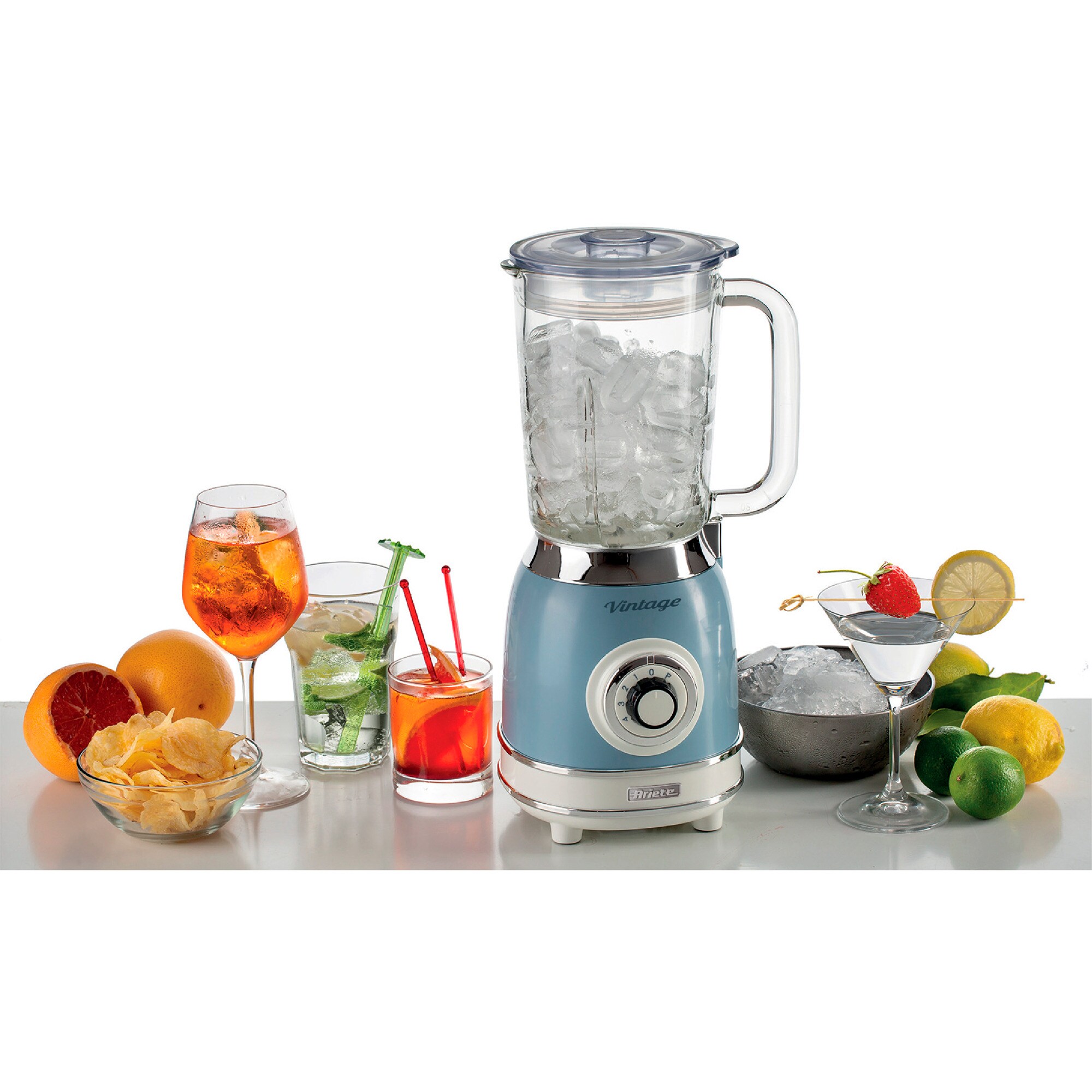 Ariete Standmixer Standmixer Vintage blue, Glasbecher