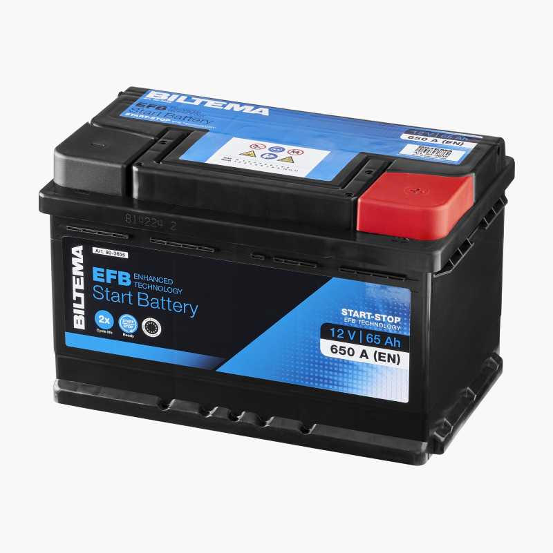 Startbatteri EFB, 12 V, 65 Ah