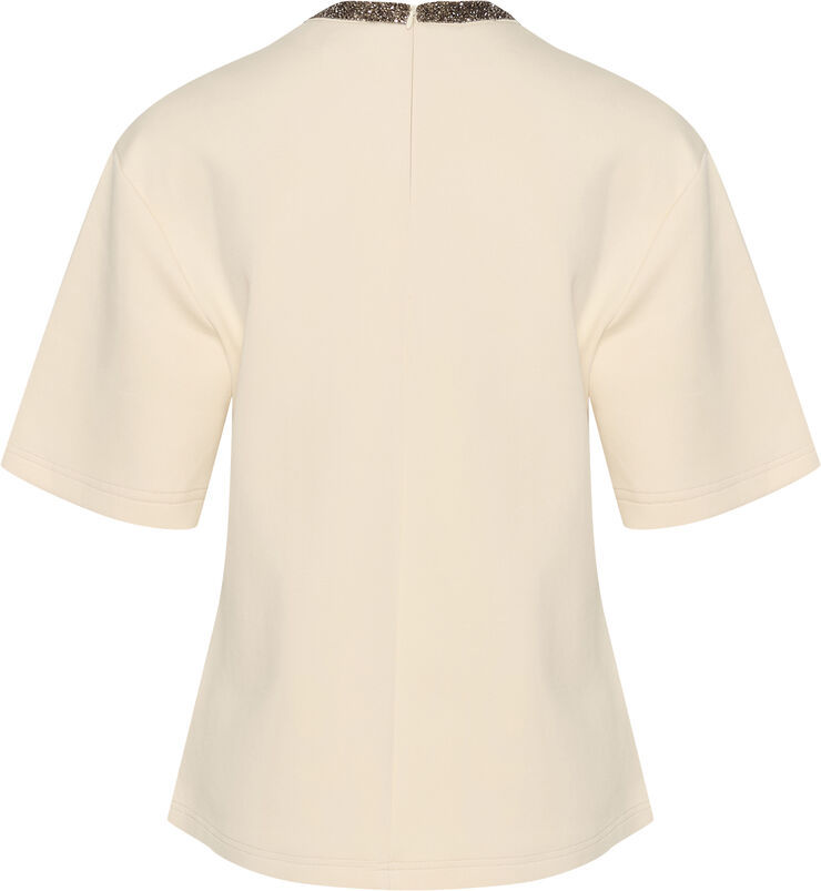 Soaked in Luxury SLMagana Embellished Tee Whitecap gray