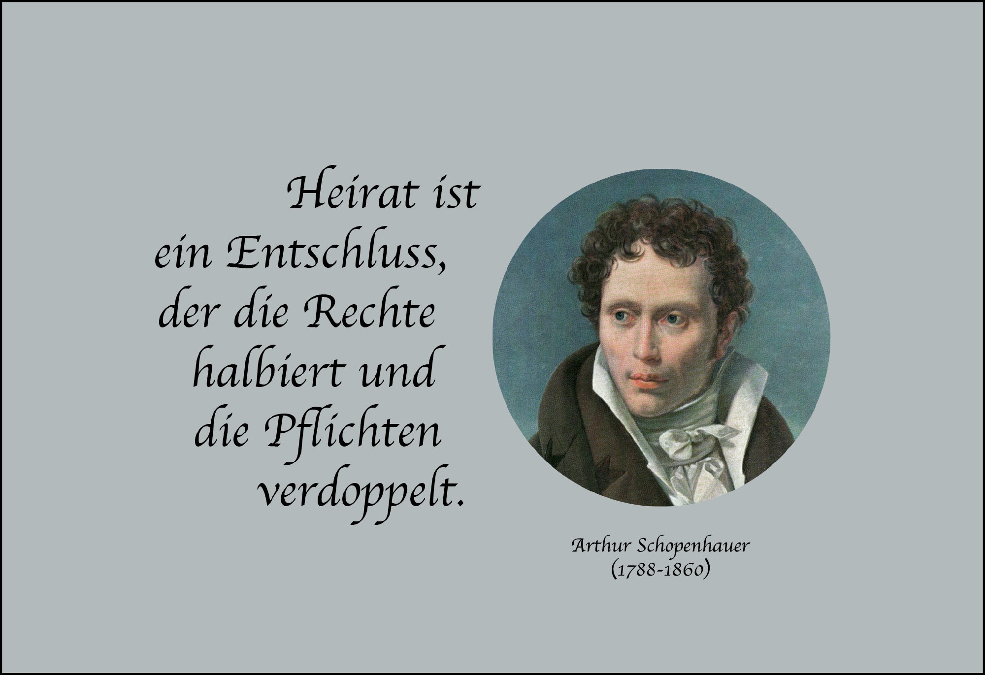 Postkarte 'Heirat ist ein Entschluss...' günstig bestellen