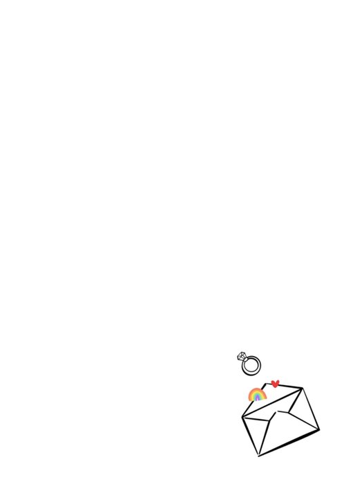 Greetz | Huwelijkskaart | regenboog | envelop