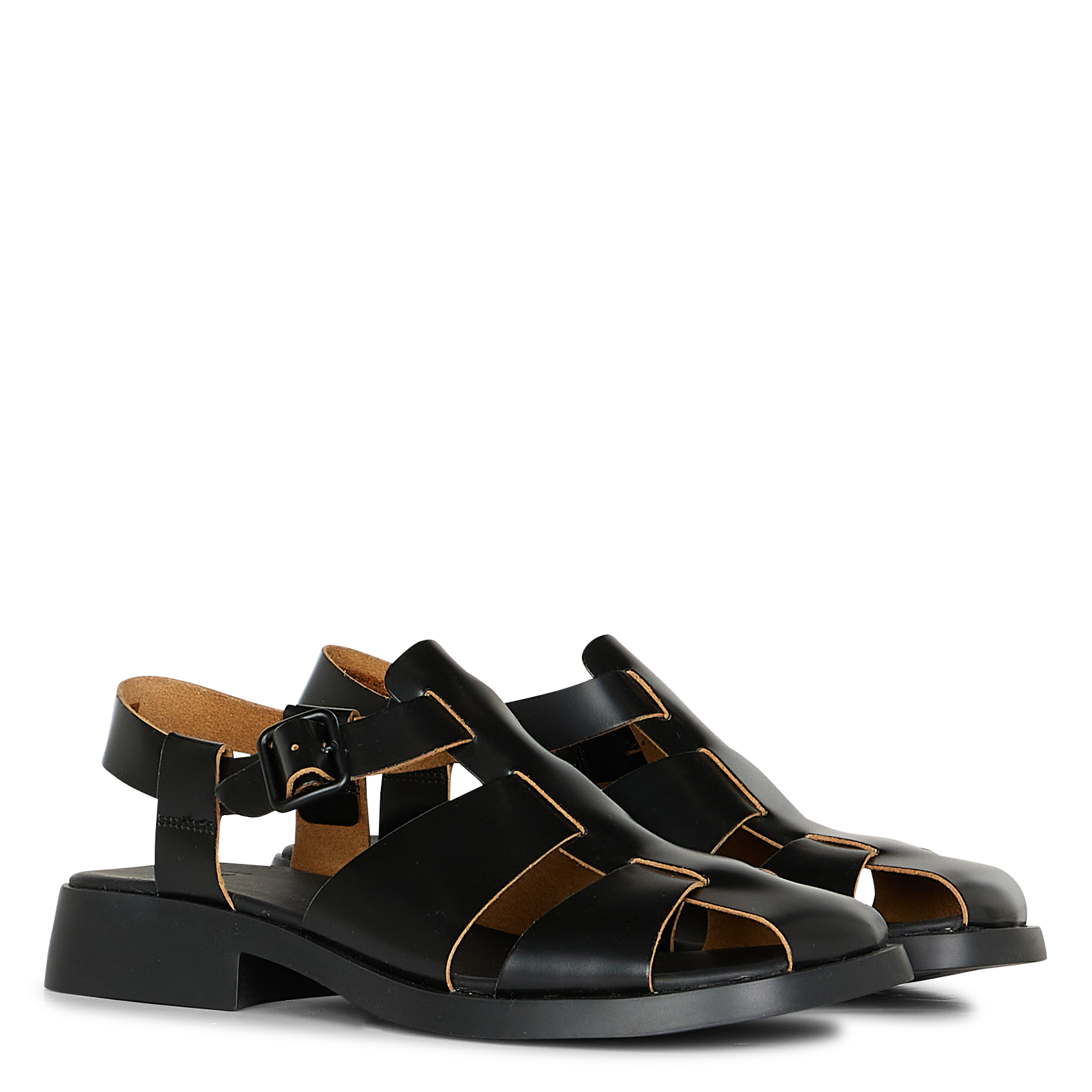 Sandales en cuir | Noir
