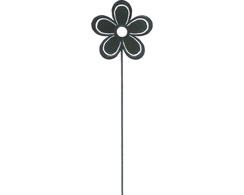 Decoratieve staaf Lafiora bloem H 60 cm metaalgrijs